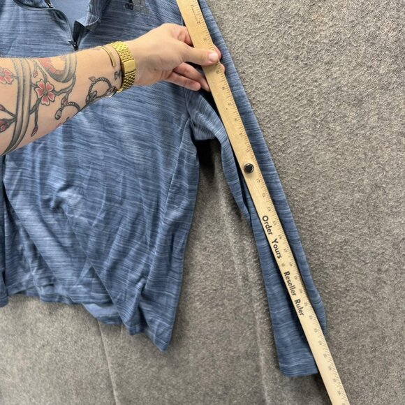 Adidas Sweatshirt Mens Large Blue Climalite Quarter Zip Pullover Athletic Golf - Picture 5 of 10